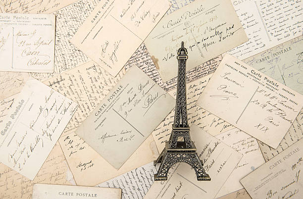 istock antique french postcards and souvenir Eiffel Tower 499189497