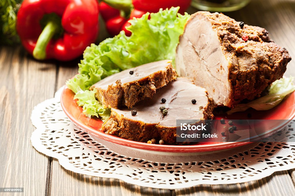 Rodajas de tostado hombro - Foto de stock de Carne de cerdo libre de derechos