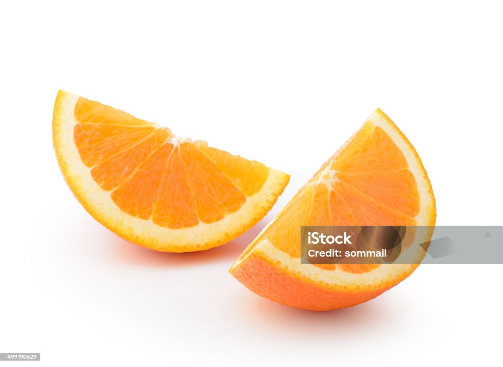 orange slice isolated on nwhite background Breakfast Stock Photo