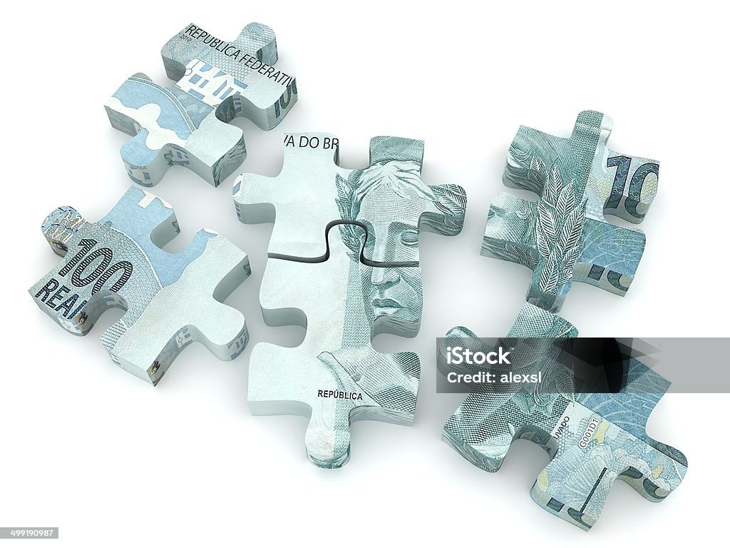 Brazilian Currency Puzzle  Brazil Stock Photo