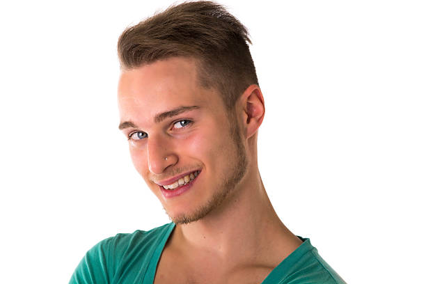 istock Attractive blond, blue eyed young man smiling 499191213