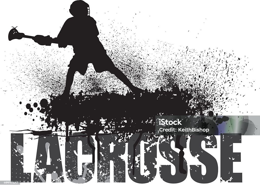 Fundo de Grunge de Lacrosse - Vetor de Arremessar royalty-free