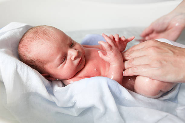 istock Newborn baby boy only few hours old 499192441