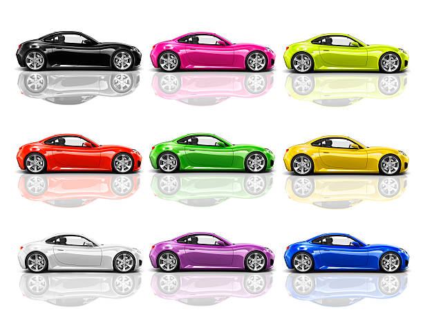 istock Collection of Multicoloured 3D Modern Cars 499192967