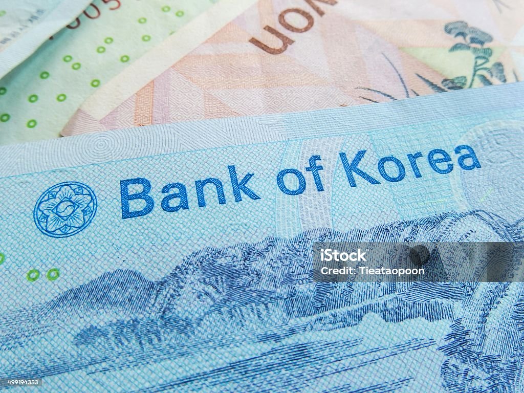 South Korean Won currency Asia Stock Photo