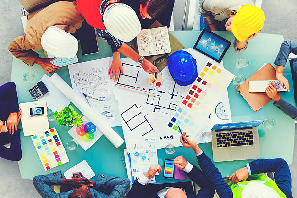 istock Architects and Designers Working in the Office Concept 499196484