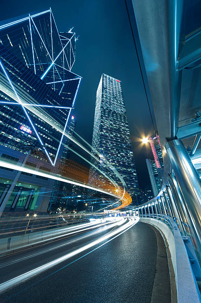 hong kong cityscape - hong kong asia skyline night fotografías e imágenes de stock