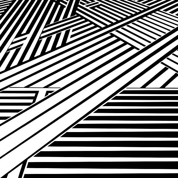 Striped Halftone Pattern with Perspective, Suggesting Cyberspace Striped Halftone Pattern with Perspective, Suggesting Cyberspace or information racing down the information highway. forked road illustrations stock illustrations
