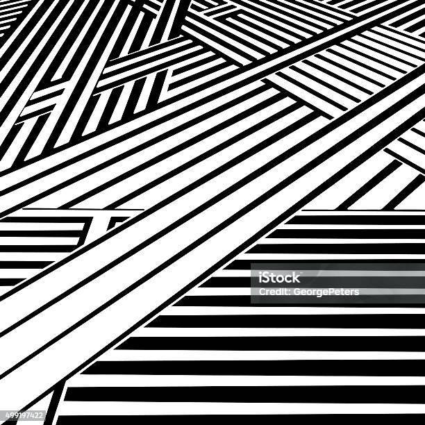 Striped Halftone Pattern With Perspective Suggesting Cyberspace Stock Illustration - Download Image Now