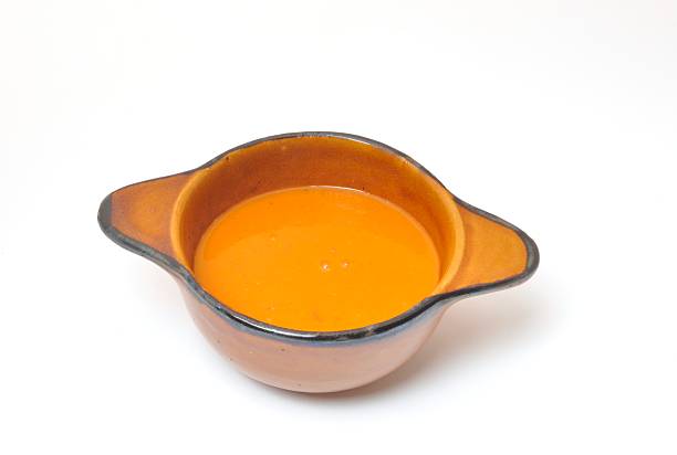 istock Tomato Soup Bowl isolated on a white background 499200780