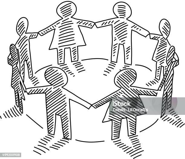 Group Of People Drawing Stock Illustration - Download Image Now - Doodle, Paper Chain, Chain - Object - iStock Group Of People Drawing Stock Illustration - Download Image Now - Doodle, Paper Chain, Chain - Object - iStock