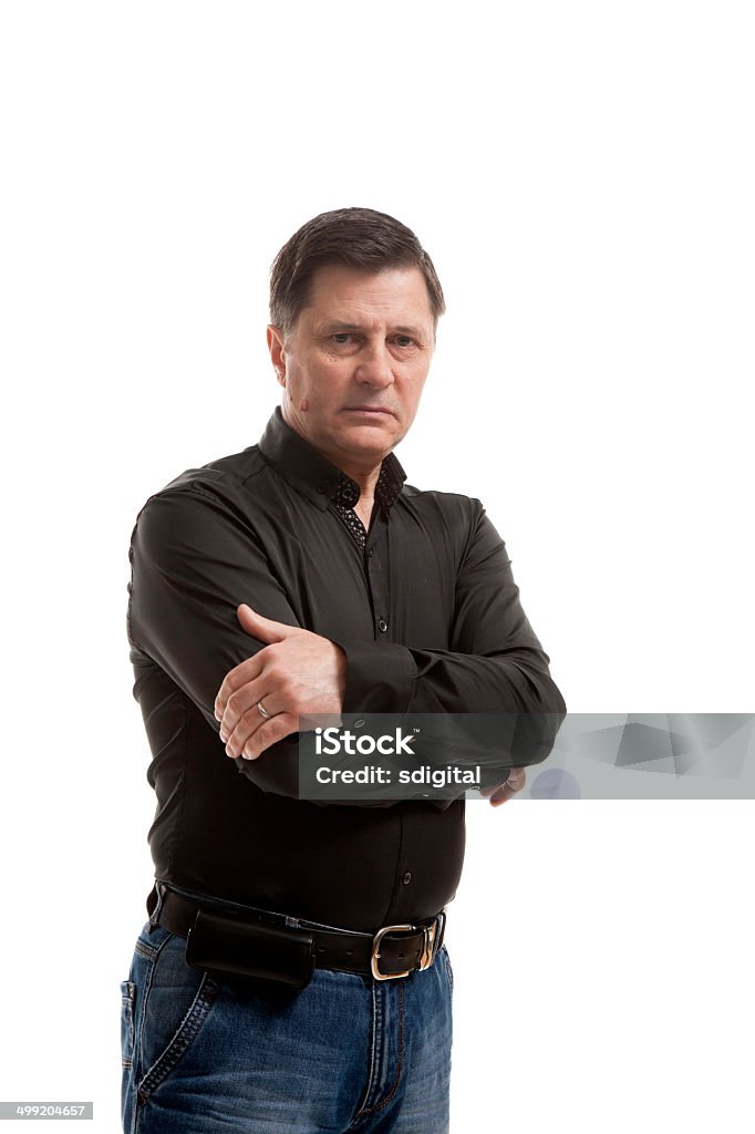 Man in jeans and shirt middle aged man in jeans and shirt 50-54 Years Stock Photo