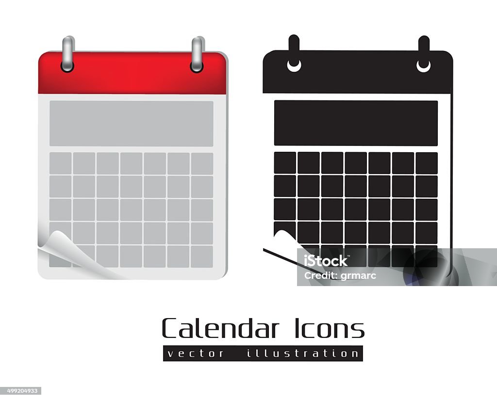 Calendar icons Calendar icons illustration isolated on white background, vector illustration Almanac - Publication stock vector