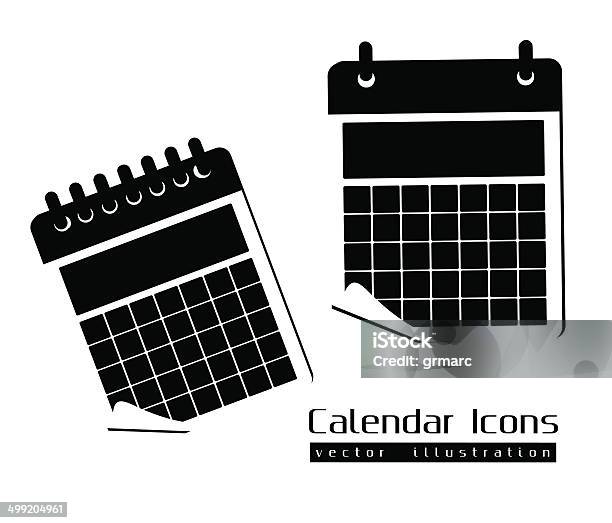 Icone Del Calendario - Immagini vettoriali stock e altre immagini di Agenda - Agenda, Almanacco - Pubblicazione, Arredamento