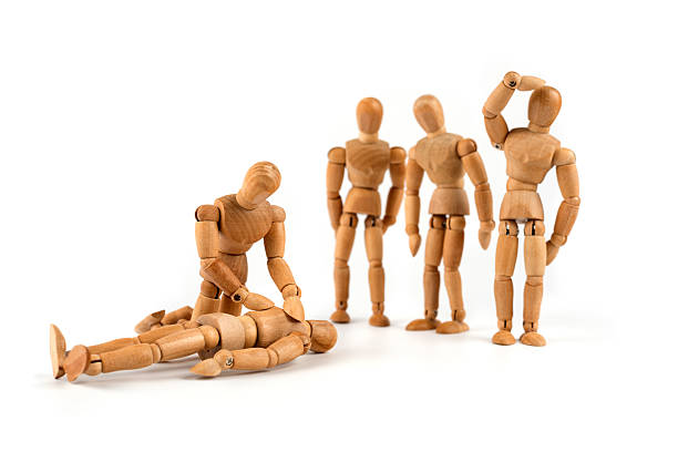 istock wooden mannequin and first aid with reactivation 499207193