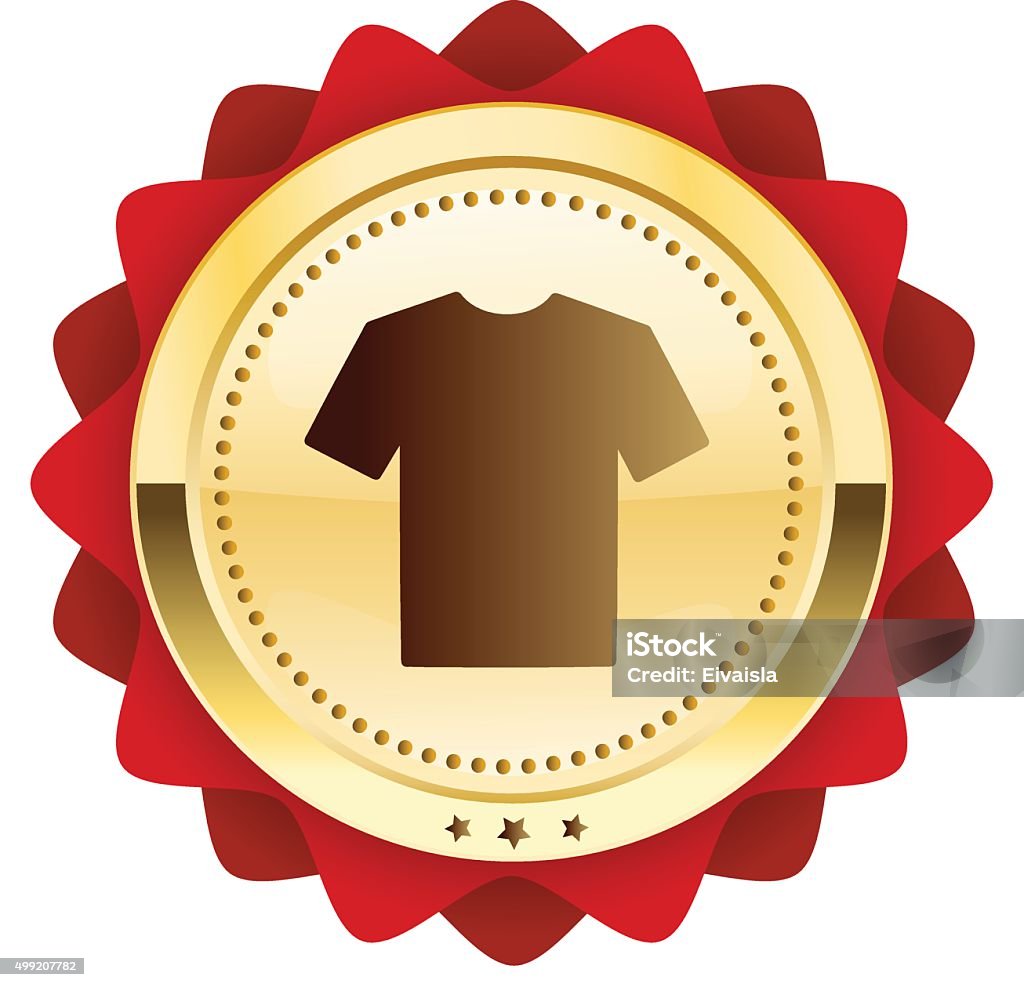Fashion Seal Or Icon With Shirt Symbol Stock Illustration - Download ...