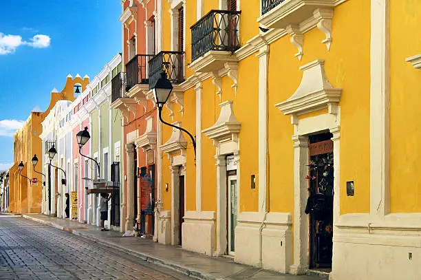 Campeche, located in Southeast Mexico, was declared a World Heritage Site in 1997. The formation of the state began with the city, which was founded in 1540 as the Spanish began the conquest of the Yucatán Peninsula. During the colonial period, the city was a rich and important port, but declined after Mexico’s Independence.