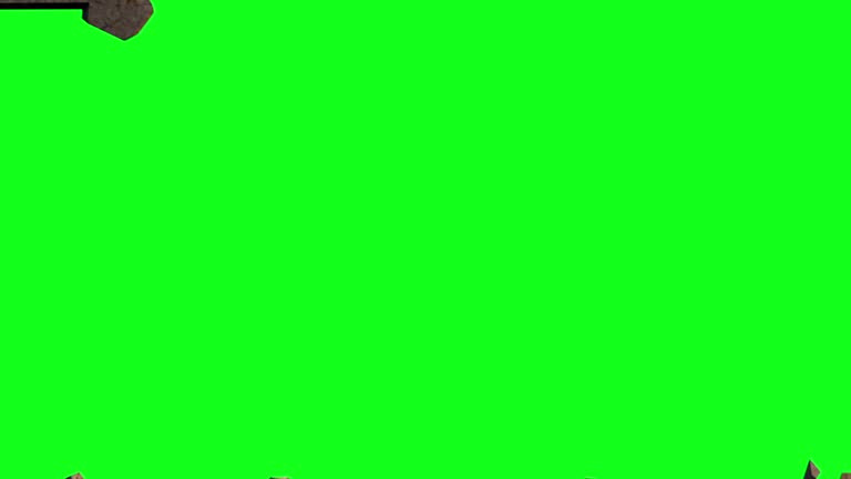 Wall explode green screen