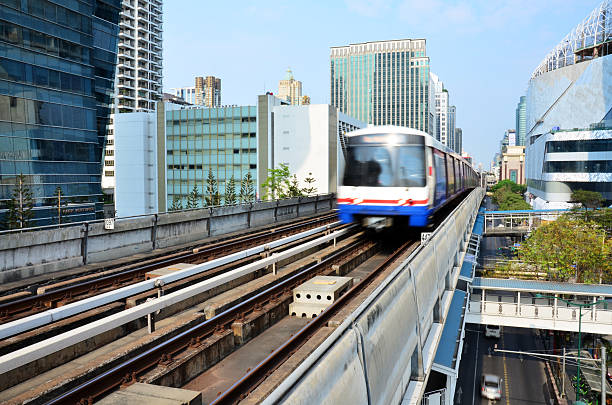 istock The BTS Skytrain on Railway  at Bangkok Thailand 499209765