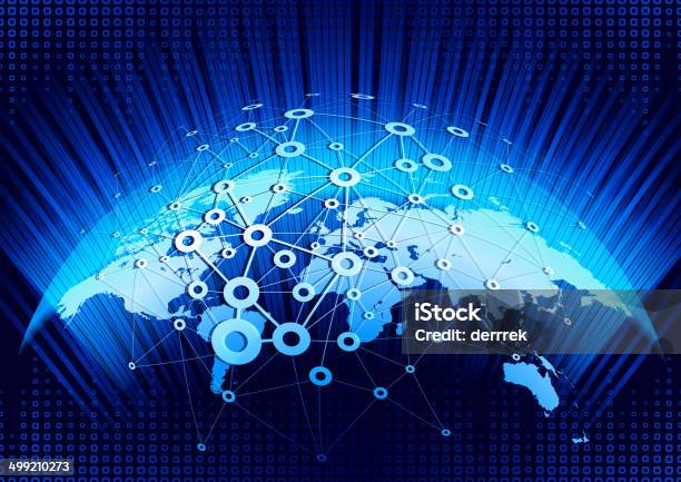 Global Communications Stock Illustration - Download Image Now - World Map, Strategy, Globe - Navigational Equipment