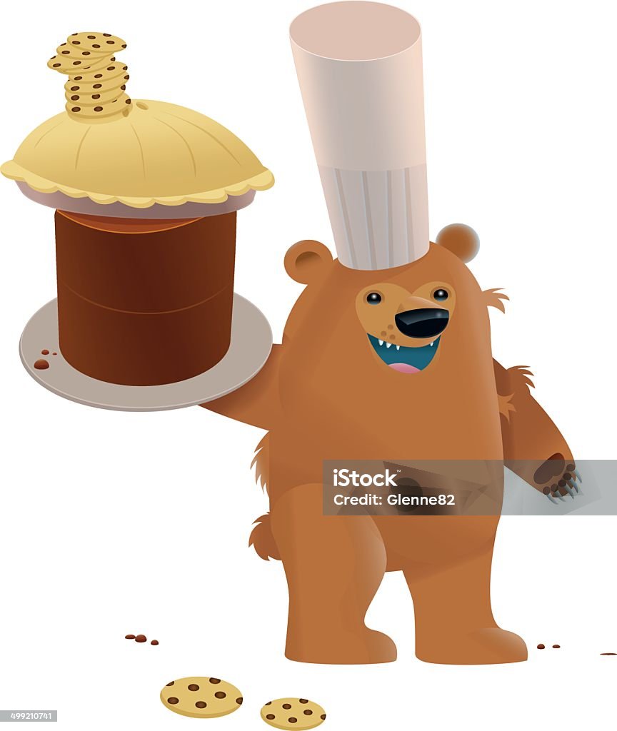 Bear con pastelería. - arte vectorial de Al horno libre de derechos