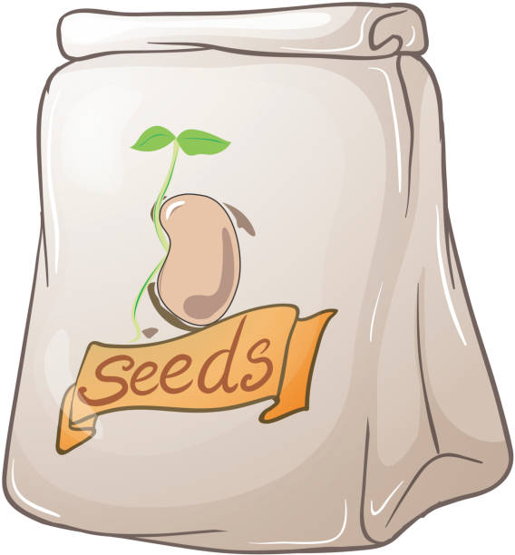 ilustrações de stock, clip art, desenhos animados e ícones de pacote de sementes de plantas - hardbound