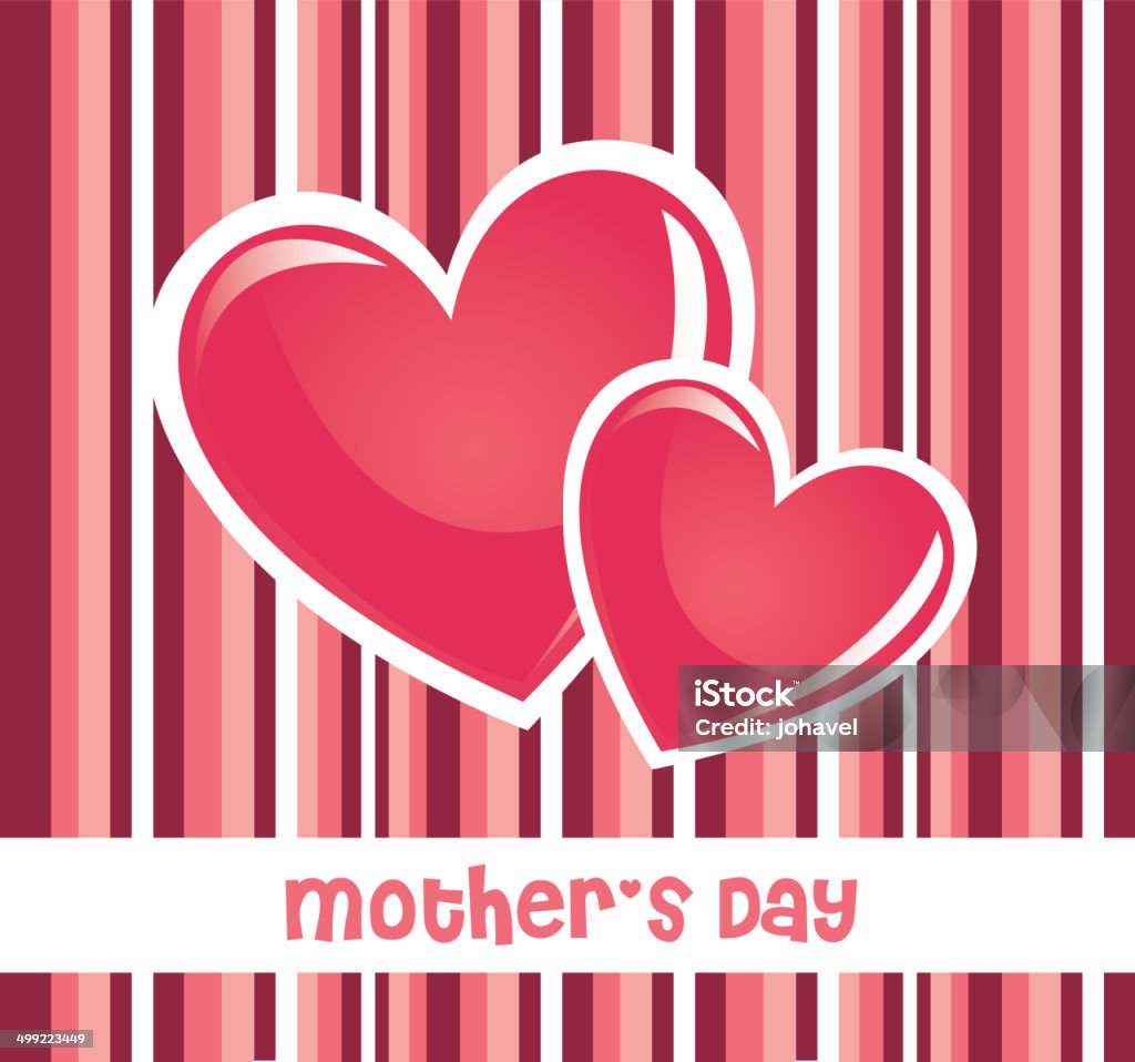 mothers day pink mothers day card with hearts and stripes. vector illustration Backgrounds stock vector