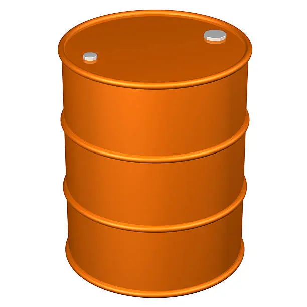 Barrel, isolated on white background.  3D render.