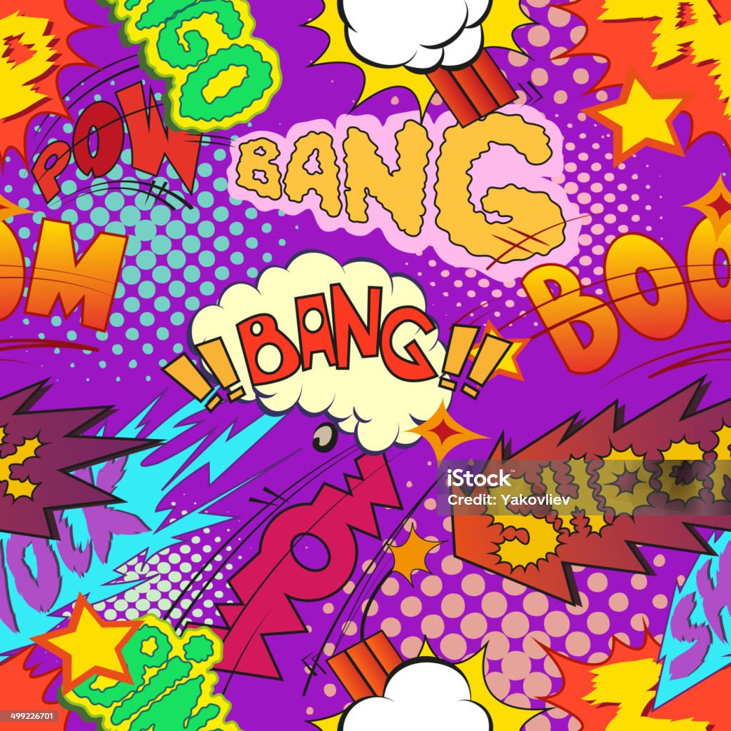 Comic Explosion Pattern Comic Book Explosion Pattern Vector Illustration Stock Illustration ...