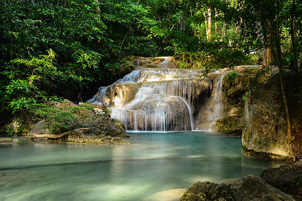 istock Waterfall beautiful (erawan waterfall) in kanchanaburi province 499226721
