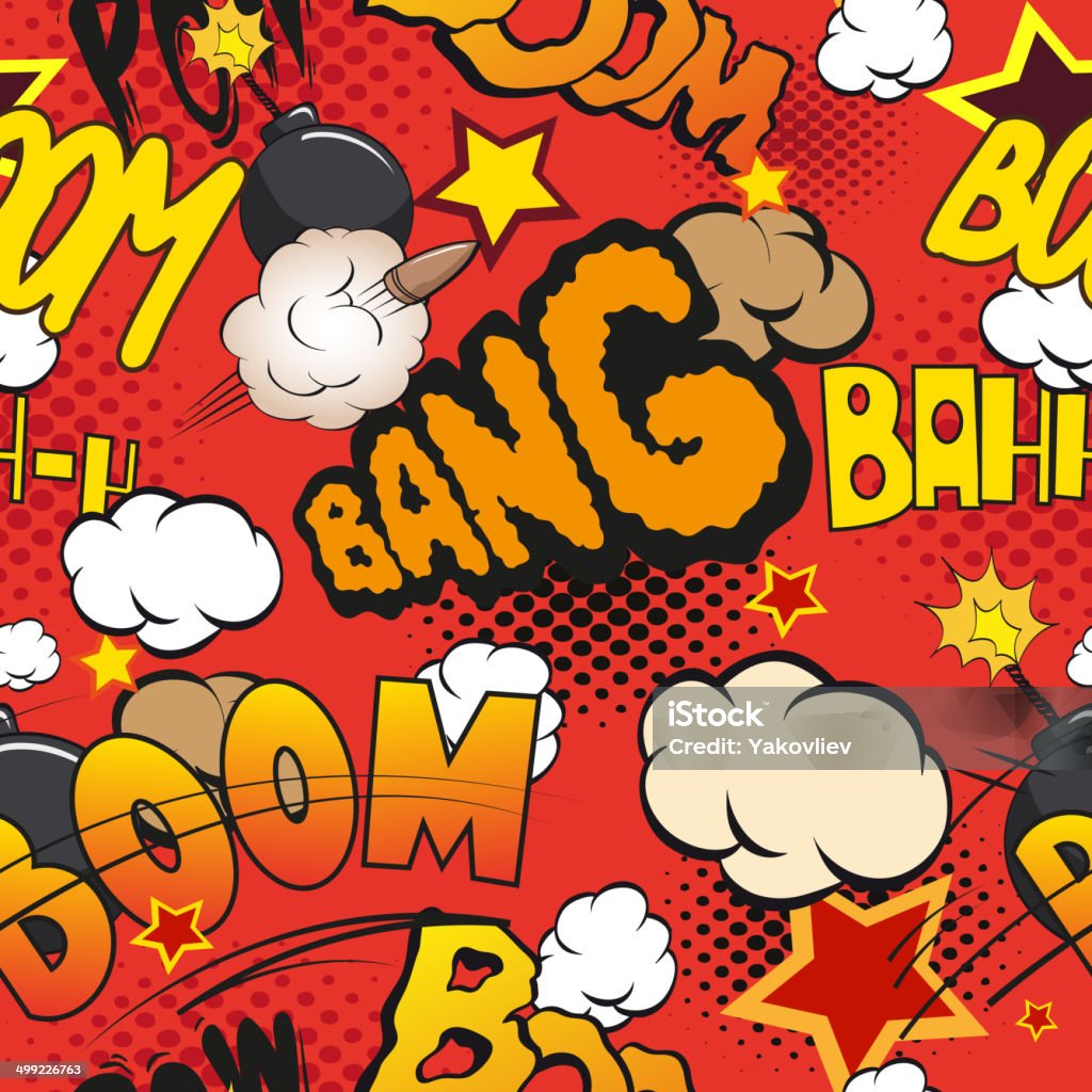 Comic Explosion Pattern Comic Book Explosion Pattern Vector Illustration Stock Illustration ...