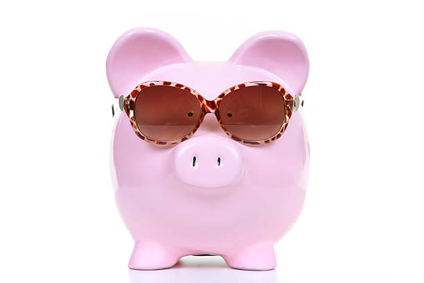 istock Money-box and sun glasses 499226807