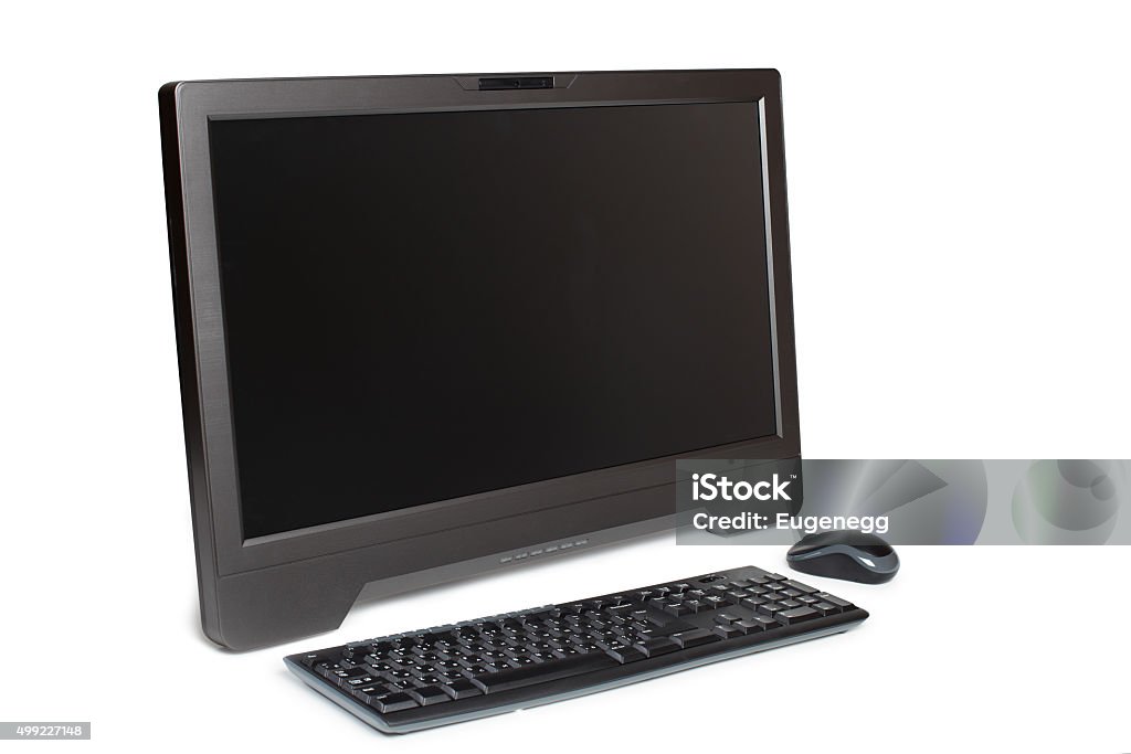 Modern Touchscreen Desktop Computer Isolated Stock Photo - Download ...