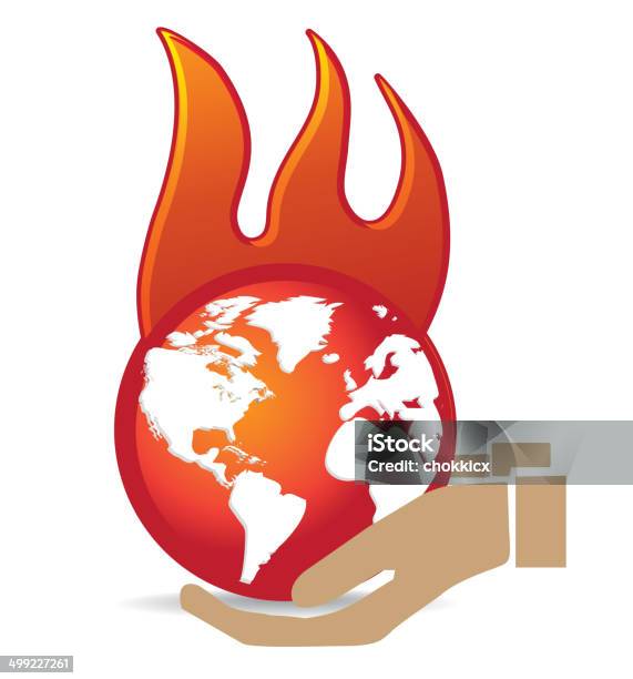 Saving Climate Change Or Global Warming Stock Illustration - Download Image Now - Burning, Climate Change, Design Element