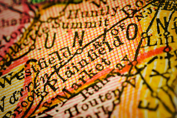 istock Plainfield | New Jersey on an Antique map 499227504