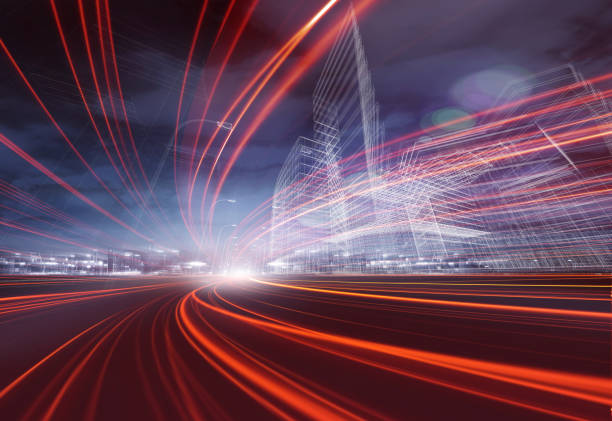 istock Urban highway traffic at night 499227530