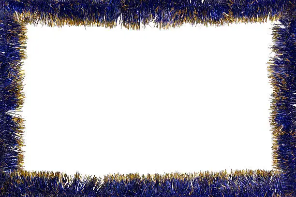 Photoframe made of tinsel is the best for Chrismas and New Year photos