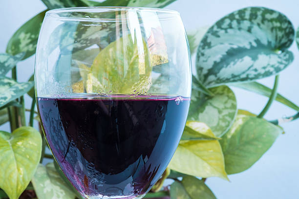 istock Red wine and green leaves 499227719