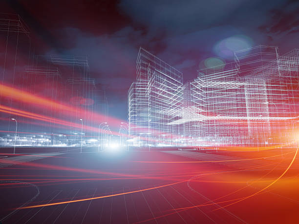 istock Urban highway traffic at night 499227784