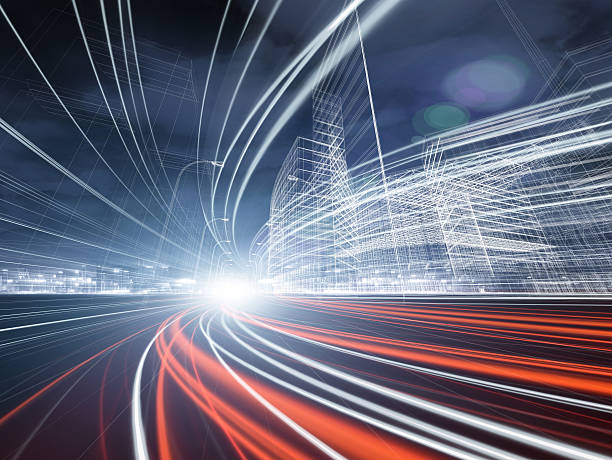 istock Urban highway traffic at night 499228022