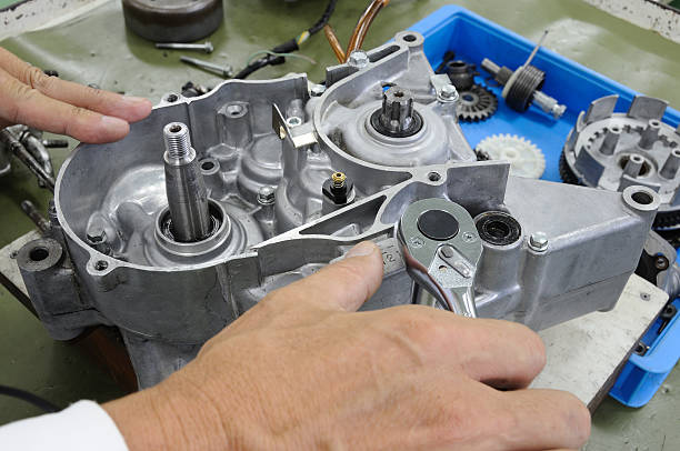 istock Repair of bike engine 499228833