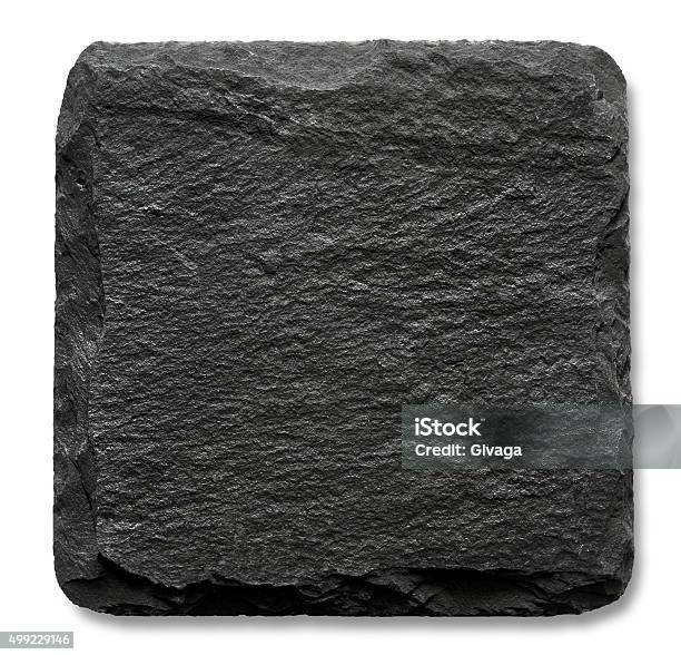 Square Slate Stand Stock Photo - Download Image Now - 2015, Abstract, Black Color