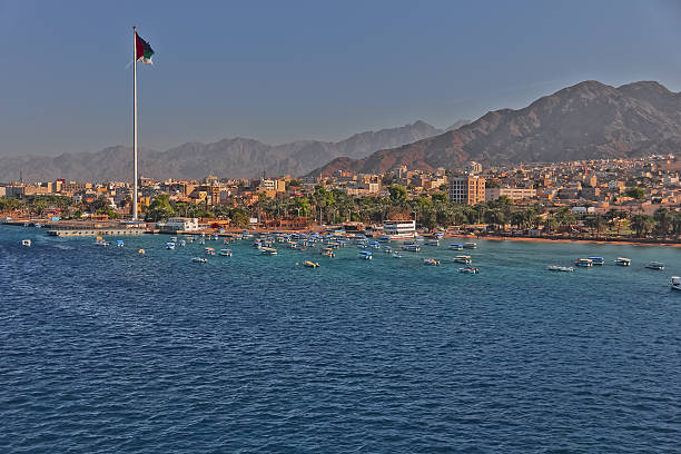 Aqaba Jordan View of the city of Aqaba Jordan on a windy day akaba stock pictures, royalty-free photos & images