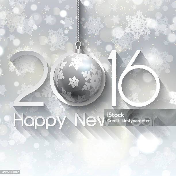 Happy New Year Background Stock Illustration - Download Image Now - 2015, 2016, Backgrounds