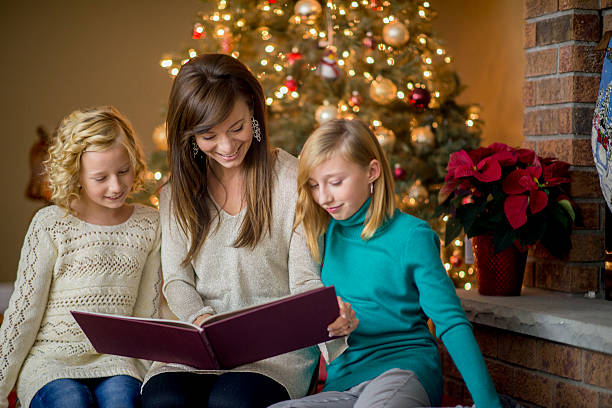 istock Girls Reading a Christmas Story 499230244