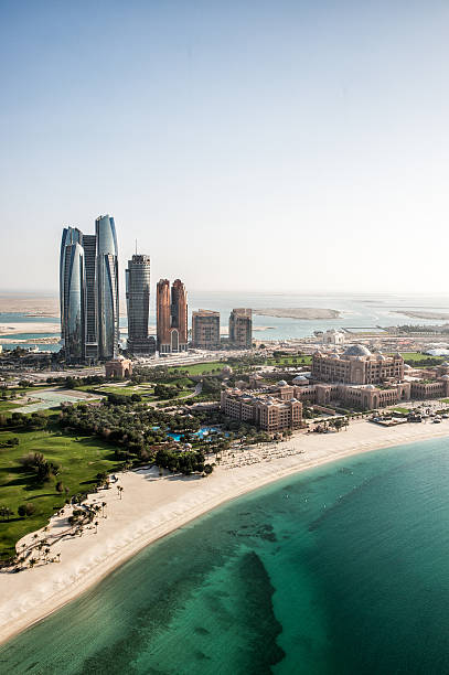 istock Abu Dhabi viewed from the helicopter 499230640
