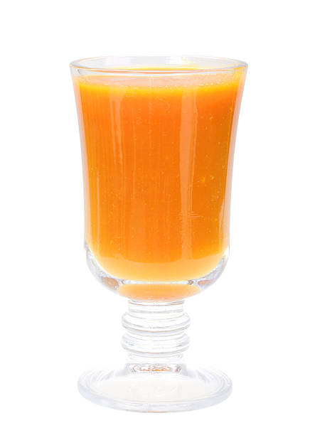 istock Single glass with orange juice 499230671