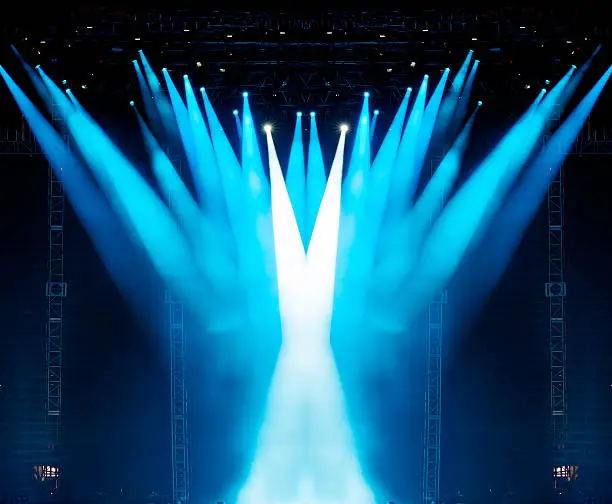 Photo of Vector Stage Spotlight with Laser rays