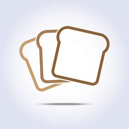 toast icon in vector in beige colour