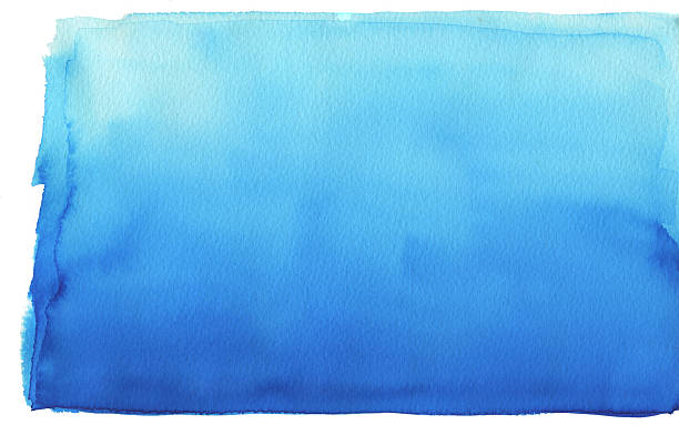 Abstract watercolor gradient blue background on rough textured p